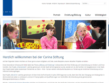 Tablet Screenshot of carina-stiftung.de